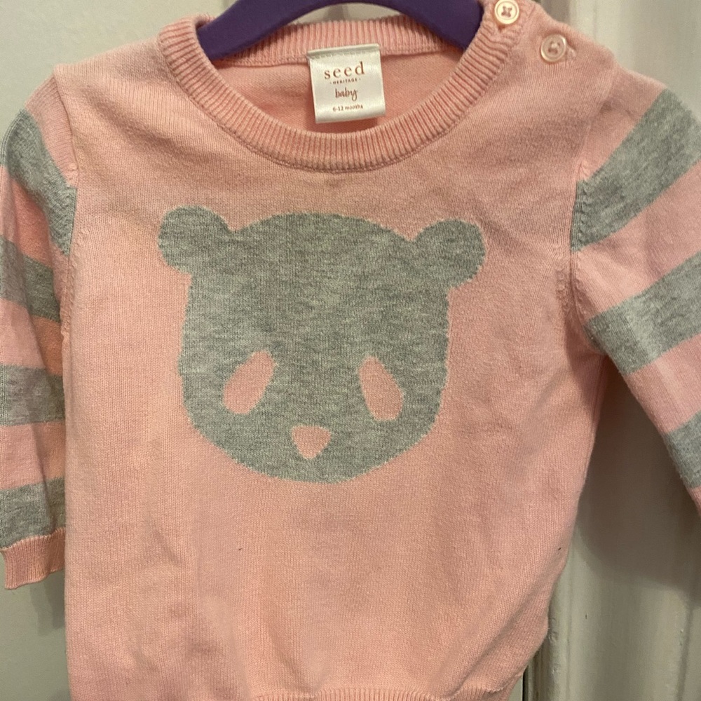 🐻‍❄️Seed Heritage baby girl’s 6-12 month sweater